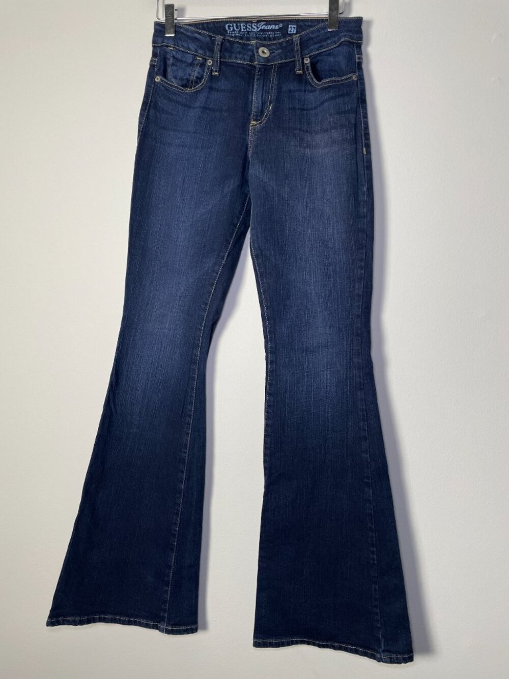 GUESS Jeans Dark Wash Low Rise Flare Jeans Size 27 2000s Y2K